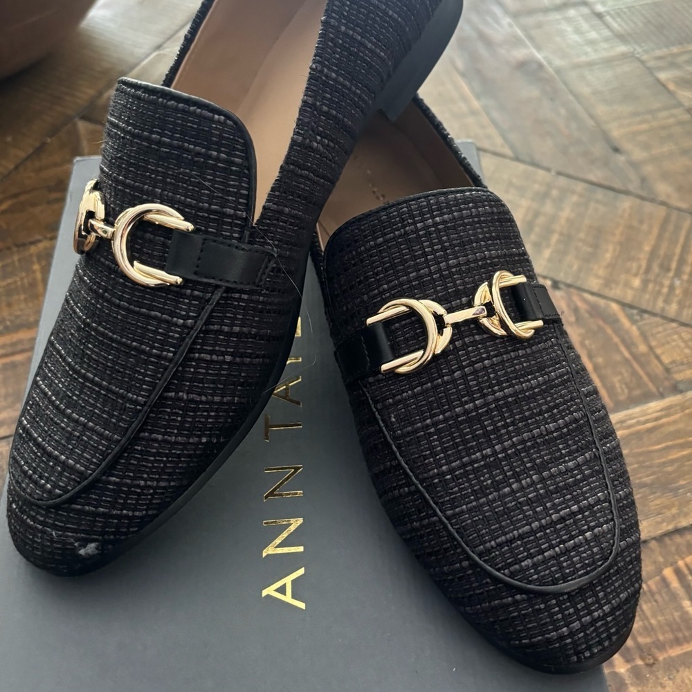 Ann Taylor NWT Chain Bit Straw Loafer-Size 8 - Picture 5 of 16